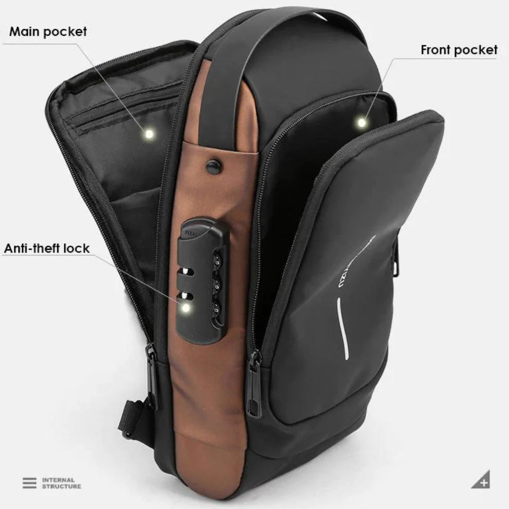 Crossbody Sling Bag With USB Charging Port