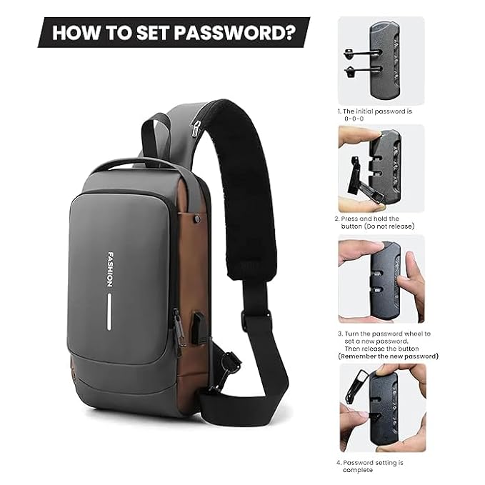 Crossbody Sling Bag With USB Charging Port