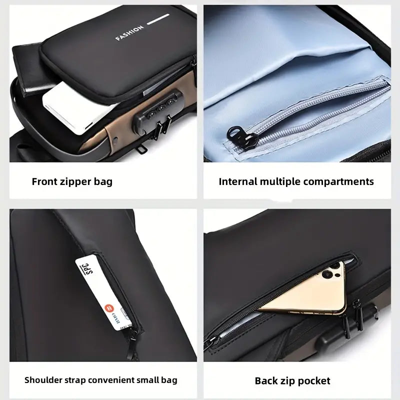 Crossbody Sling Bag With USB Charging Port