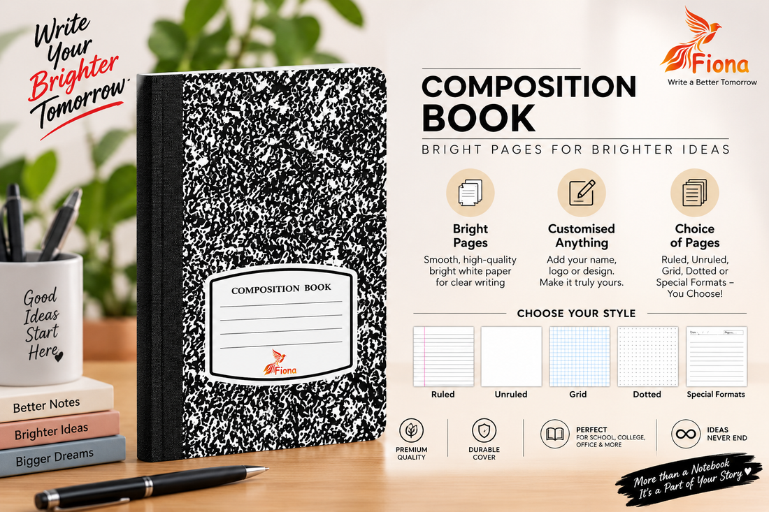 Premium Composition Books for Export — Bulk Supply from India's Leading Notebook Manufacturer