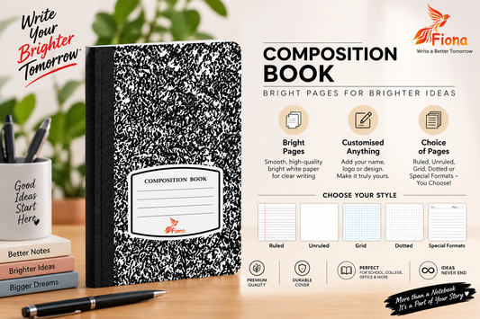 Premium Composition Books for Export — Bulk Supply from India's Leading Notebook Manufacturer