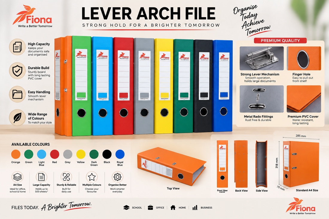 Fiona Lever Arch File – Strong, Stylish & Built to Organise
