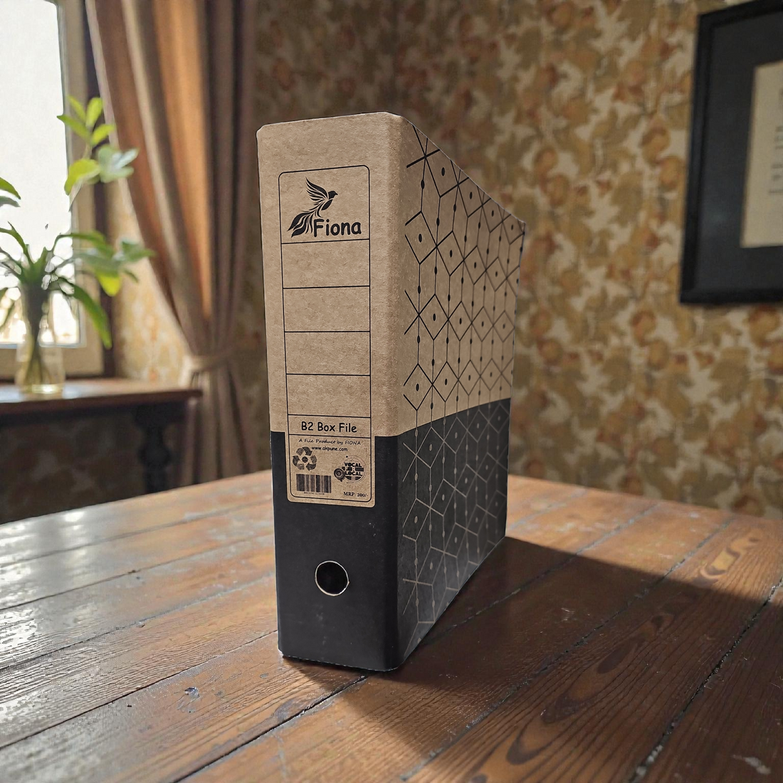 Fiona eco-friendly box file for sustainable office organization